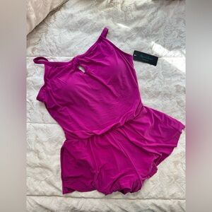406. Fuschia Swimsuit‎ One Piece Skirted Bathing Suit by Aqua Green NWT Size S